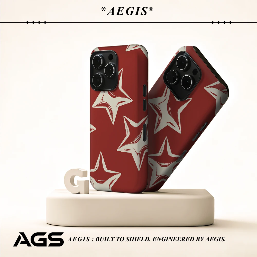 Red Star Handyhülle für magnetische Handyhülle für iPhone 17, 16, 15, 14, 13, Pro Max Plus, einzelne doppelschichtige robuste Hülle