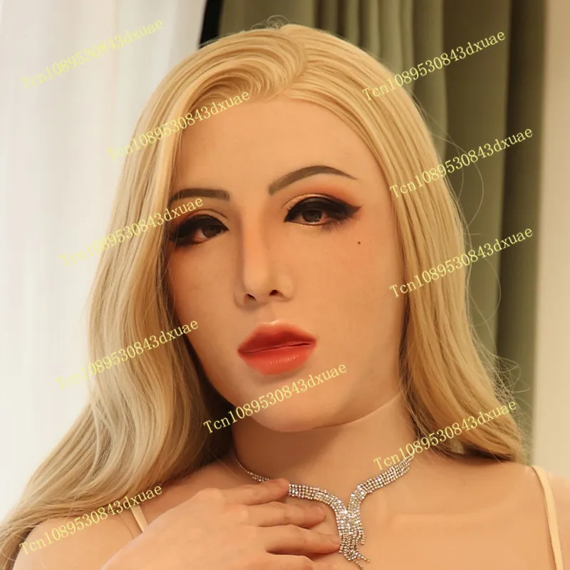 Yuanye fetizen xiaohui female headgear real hair hair transplant silicone mask beauty version