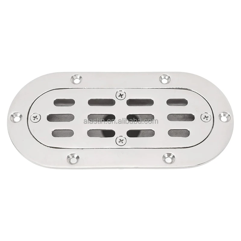 

High Quality 316 Stainless Steel Marine Hardware Oval Yacht Boat Floor Drain Outlet