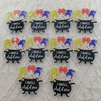 10pcs acrylic Halloween magic pendant, DIY jewelry making earrings necklace keychain accessories