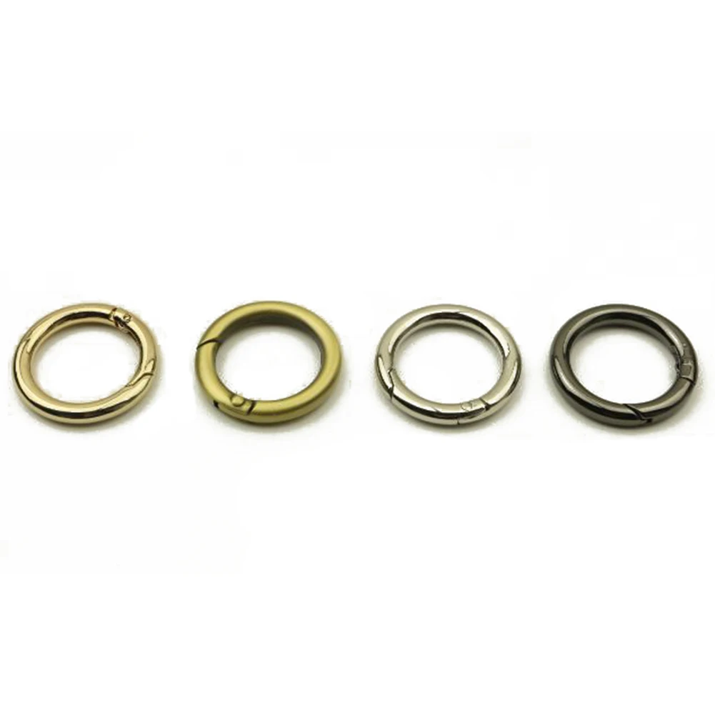 JoExquisite Snap Fermoir réinitialisation, Porte-clés Ouvrable, Porte à Ressort en Métal, Mousqueton Rond, Connecteur de Bijoux DIY, 3Styles, 1Pc