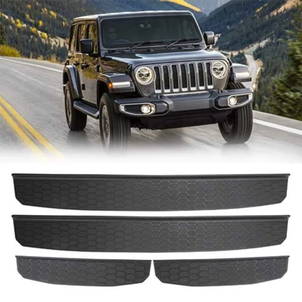

Car Door Entry Protectors Decorative Strip Pedal Sill Guard Anti-Kick Trim Cover Stickers for Jeep Wrangler JL 2018 (4 Door)