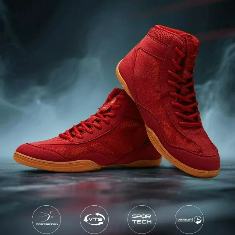 2026 Luxury Brand Wrestling Boots Men Women Red Boxing Shoes For Unisex Brand Gym Training Shoe Couples Fighting Shoe