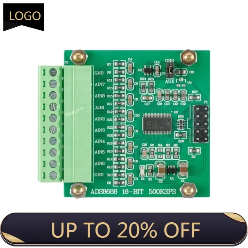 ADS8688 Data Acquisition 16-bit Analog-to-Digital Conversion Module 500kSPS Single and Bipolar Inputs 8-channel SAR/ADC