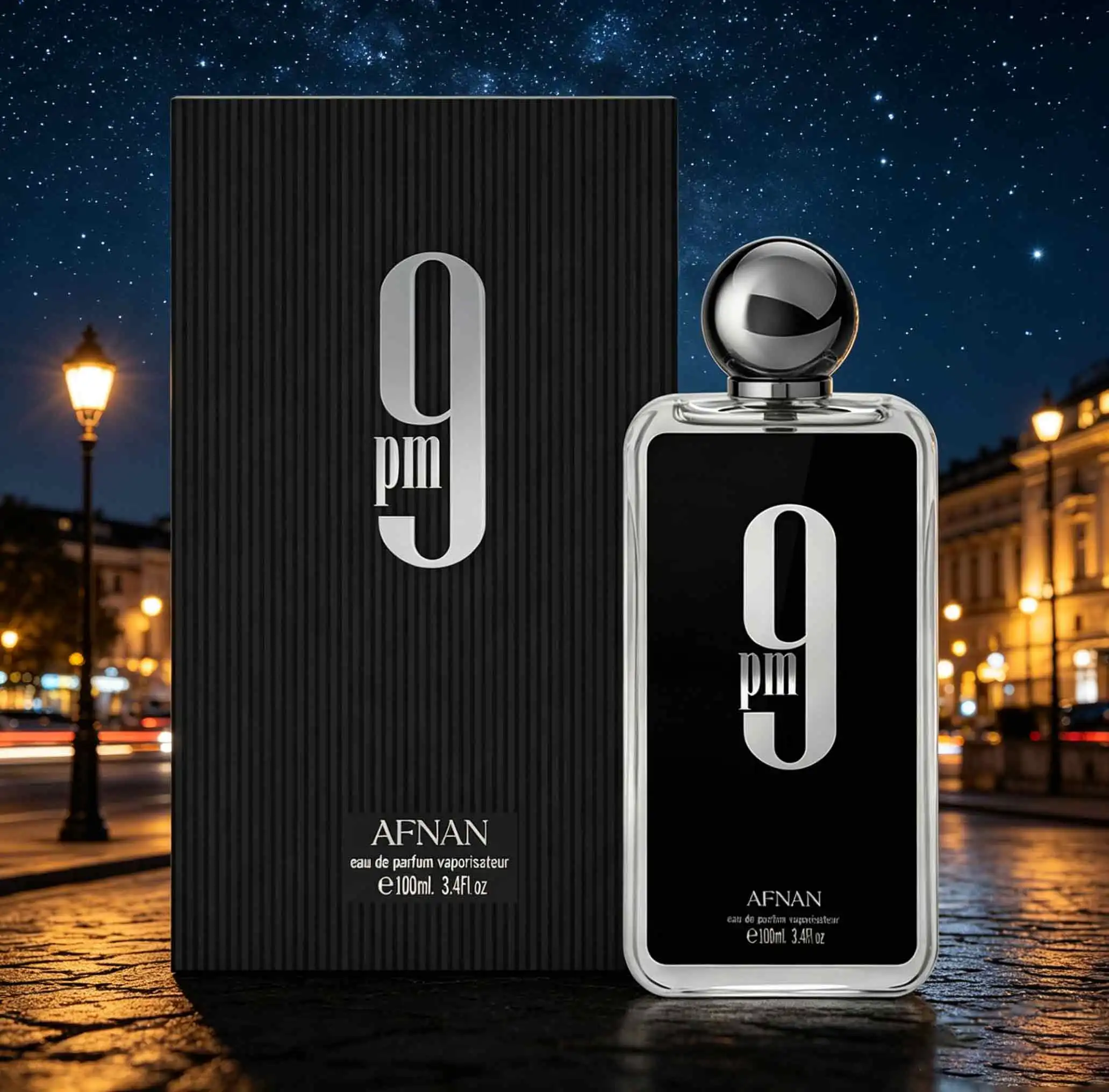 

Afnan 9pm Night Men's perfume creates a mysterious and charming night atmosphere with a deep wooden tone. It is cold, gentle and sexy, lasting, and suitable for dating, parties and other night scenes
