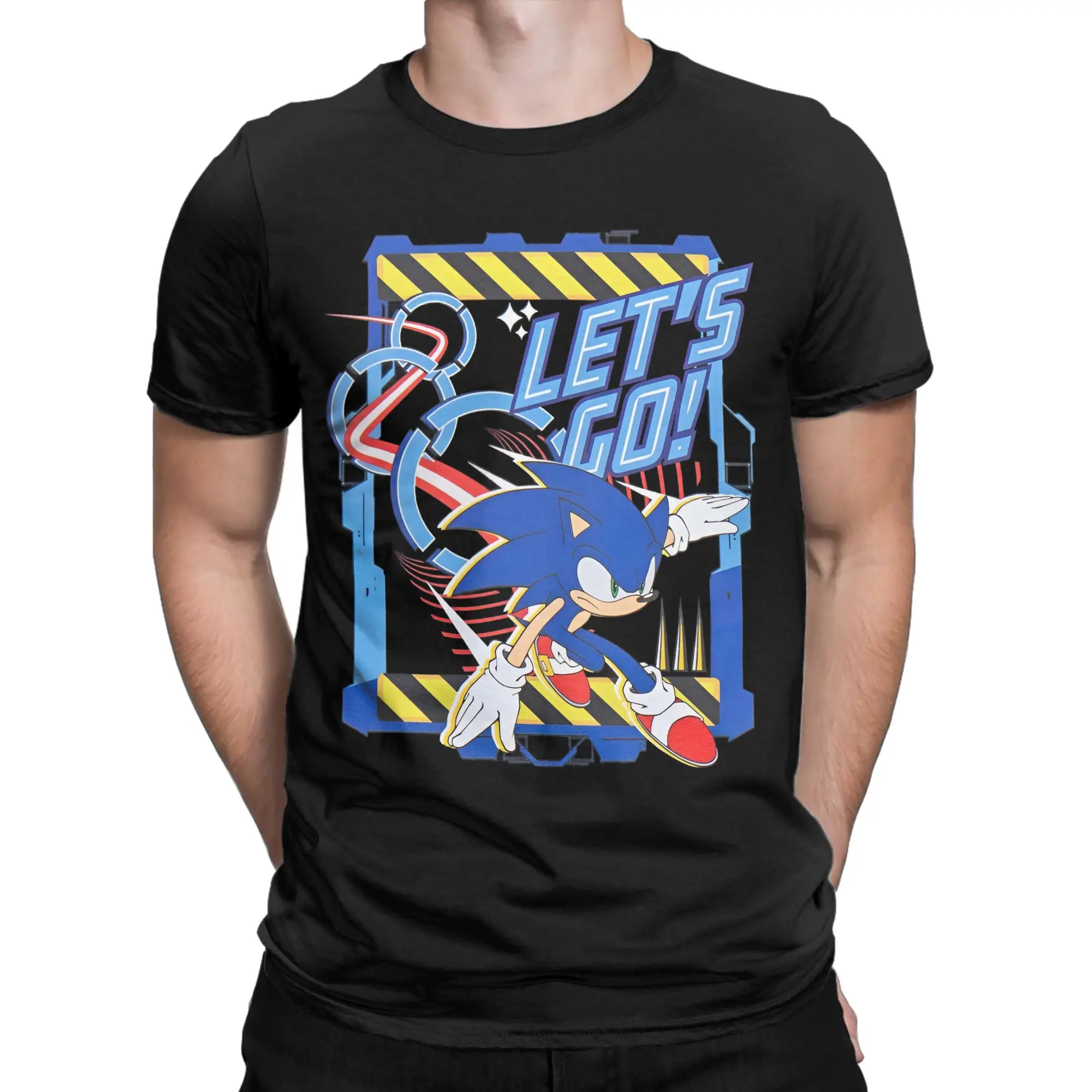 Aesthetic Cartoon Games  Sonices T-Shirt Men's 100%Cotton Short Sleeve  O-neck Summer Clothes