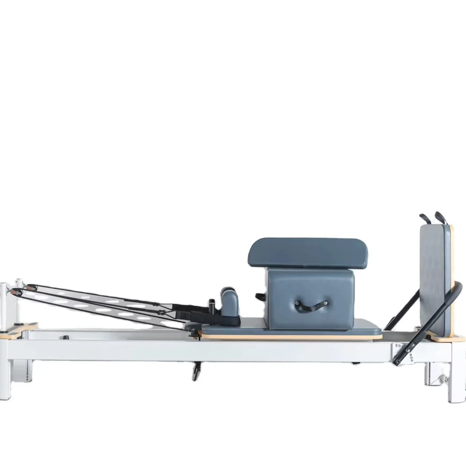 

Portable Pilates Reformer Equipment with Aluminum Alloy Core Bed Oak and Wood Material for Gym Body Application
