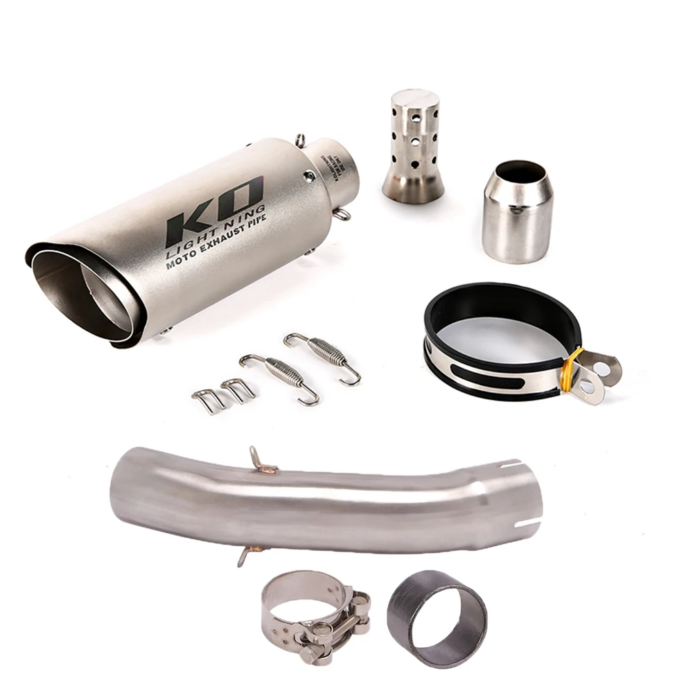 

51 мм модифицированный выхлопной трубы из нержавеющей стали для мотоцикла, соединительный глушитель для Duke 125 250 390 ADV 2020-2023