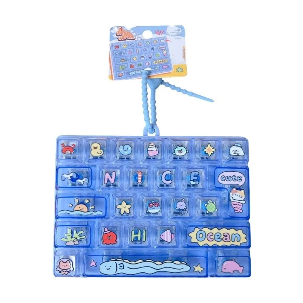 26-Key Decompression Button Soft Comfortable Material Smooth Pressing Touch Mini Keyboard Pendant Safe Polished Edges