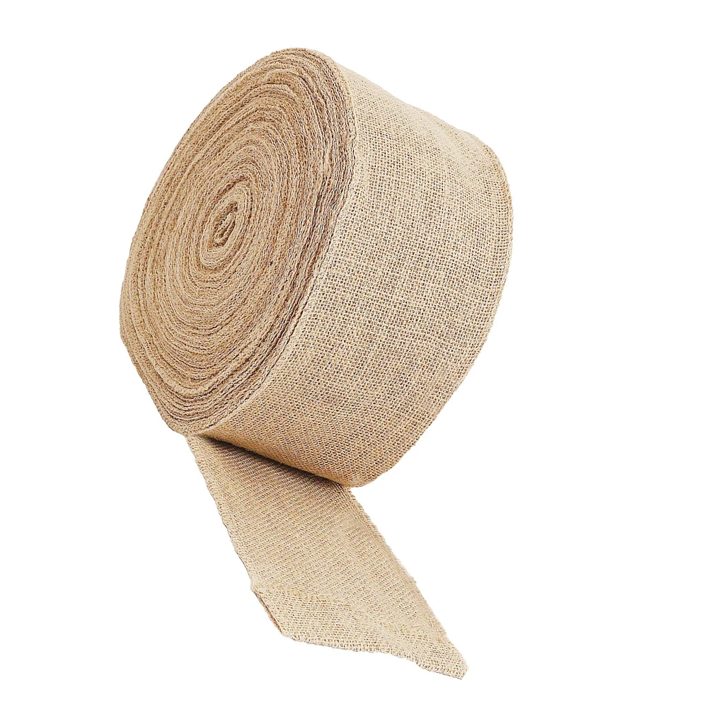 

1 Roll Burlap Ribbon: Natural Jute Burlap Ribbon Roll 10cm Wide for DIY Flower Bouquet Present Wrapping Wedding and Decorations