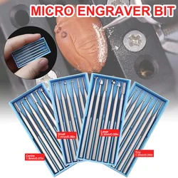 Micro Tungsten Miniatura Escultura e Gravura Bit, Ferramentas Manuais, Gravador, Scriber Etcher, Faca, 3 em, 32 em, 6 pçs/set