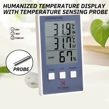 1 adet Mini LCD dijital termometre higrometre sıcaklık kapalı metre sensörü uygun nem ölçer ölçer aletleri