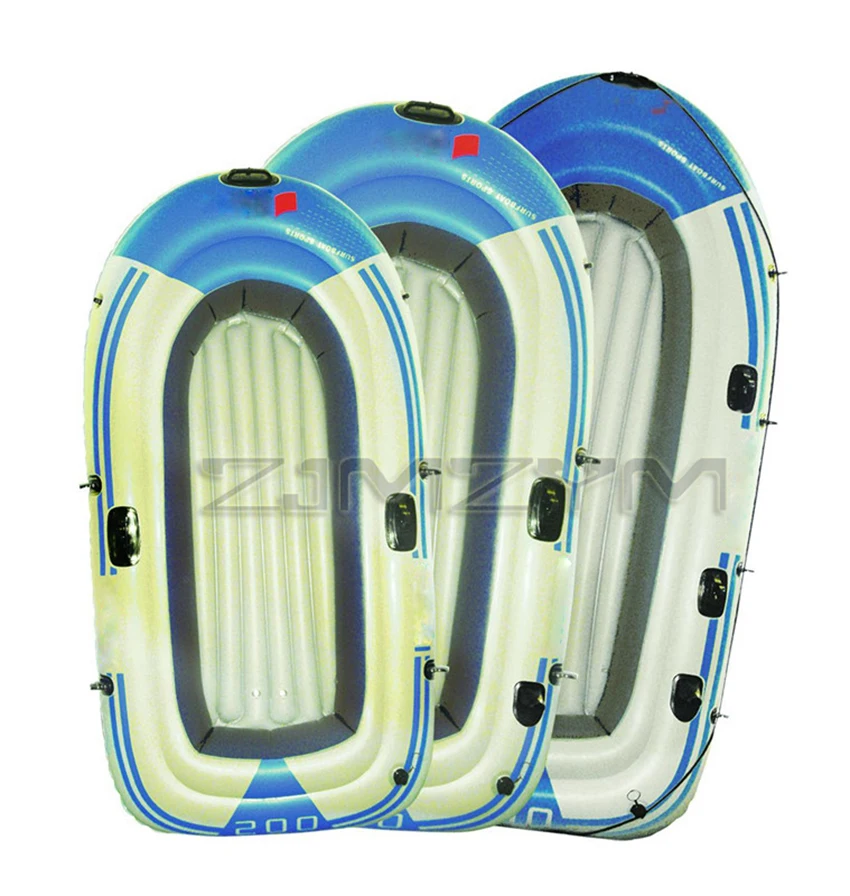 جديد 2 شخص بولي كلوريد الفينيل قارب تجديف قابل للنفخ ماكس تحميل الوزن 175 كجم سلامة الإنقاذ البلاستيكية قارب صيد مجموعة مع مجداف ومضخة التضخم #6