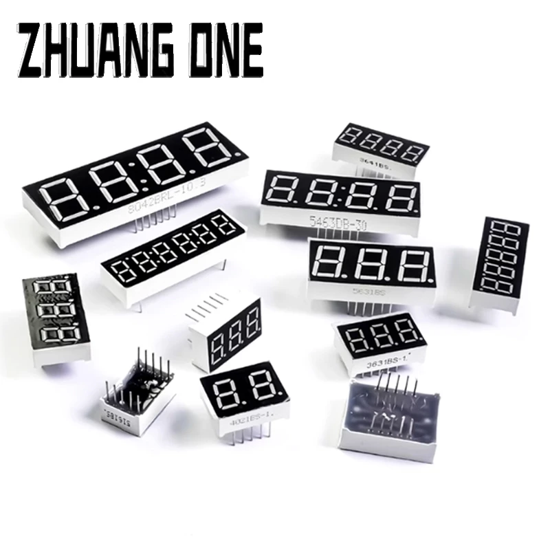 5 قطعة 0.28 0.36 0.4 0.56 بوصة أنبوب رقمي LED عرض 1Bit 2Bit 3Bit 4Bit عرض الأنود المشترك/الكاثود 7 قطعة Led العرض