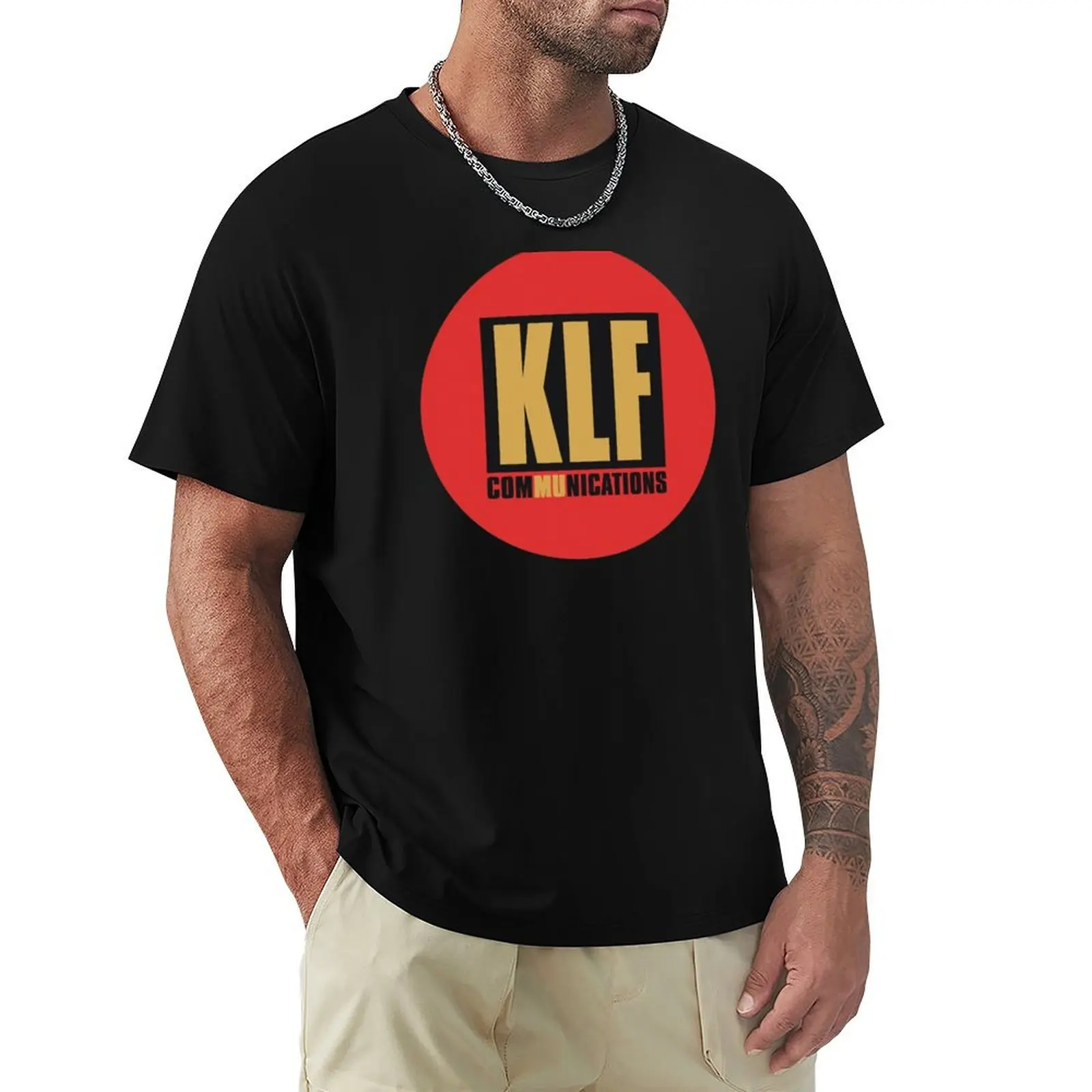 

KLF Communications Logo 1 T-shirt vintage clothes plus sizes graphics kawaii clothes big and tall t shirts for men