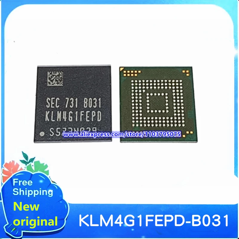 Nouveau original 2 pièces ~ 10 pièces/lot KLM4G1FEPD-B031 KLM4G1FEPD B031BGA153 EMMC 4G en stock