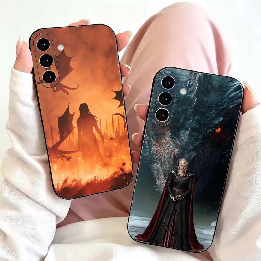 Game Of Thrones-Dragon Mother Thrones Phone Case For Samsung Galaxy A73,A72,A71,A70,A53,A52,A51,Soft Silicone Black Cover