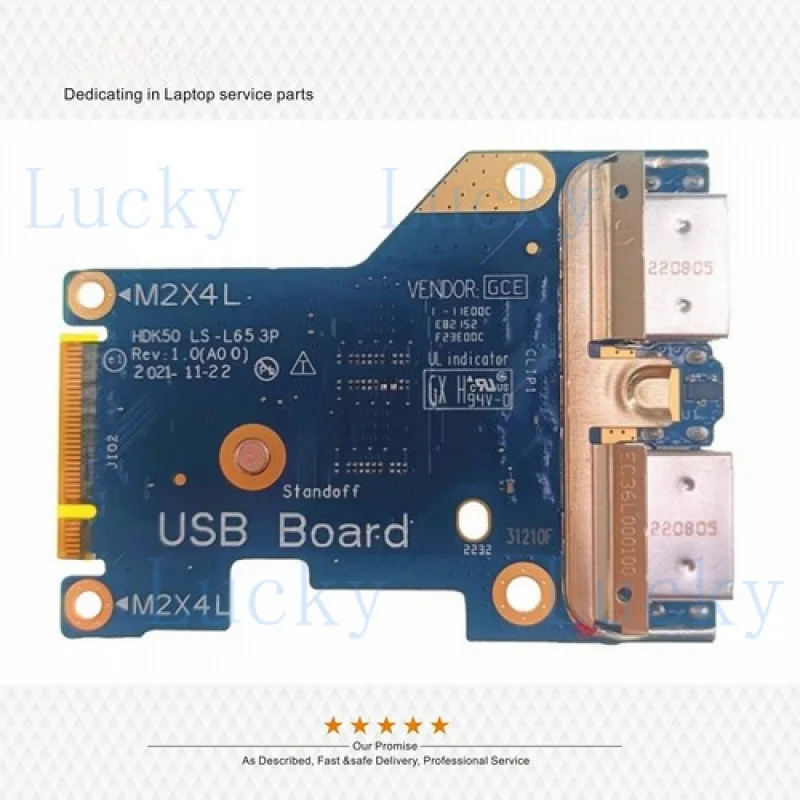 f   New HDK50 LS-L653P 0KXF6N For Dell G15 5520 5521 G16 7620 USB IO Board Module
