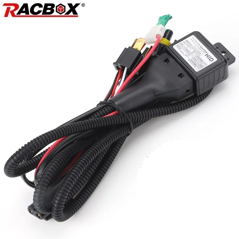 H4 Relay Wiring Harness Socket HID Xenon Lamp Connector Telescopic Lamp Control High Low Light Beam Line Group 1 Lead 2 Lamps