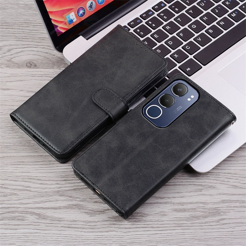 Für Vivo Y19S Handyhülle Flip Leder Wallet Cover für Vivo Y19S Hülle Standfunktion Buchhülle für Vivo Y19S Hülle Coque Fundas