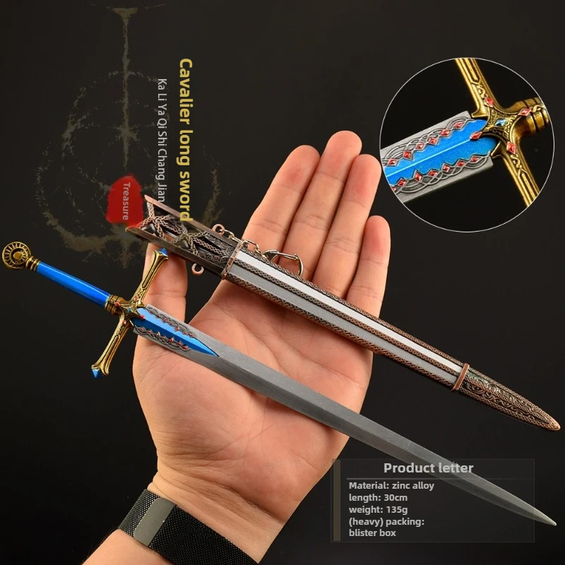 Espada Eldenn Knight of Kalia de 30CM/11,81 pulgadas con funda, periféricos de juego, espada de juguete, armas, modelos de accesorios, adornos de escritorio, regalos para niños