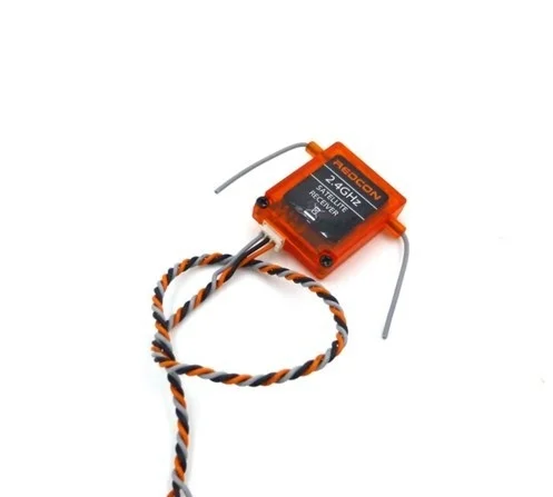 CM703 7 Channel 2.4Ghz RX Receiver with Satellite PPM + PWM Output Compatible with DSM2 and DSMX, Orange CM703+DSM