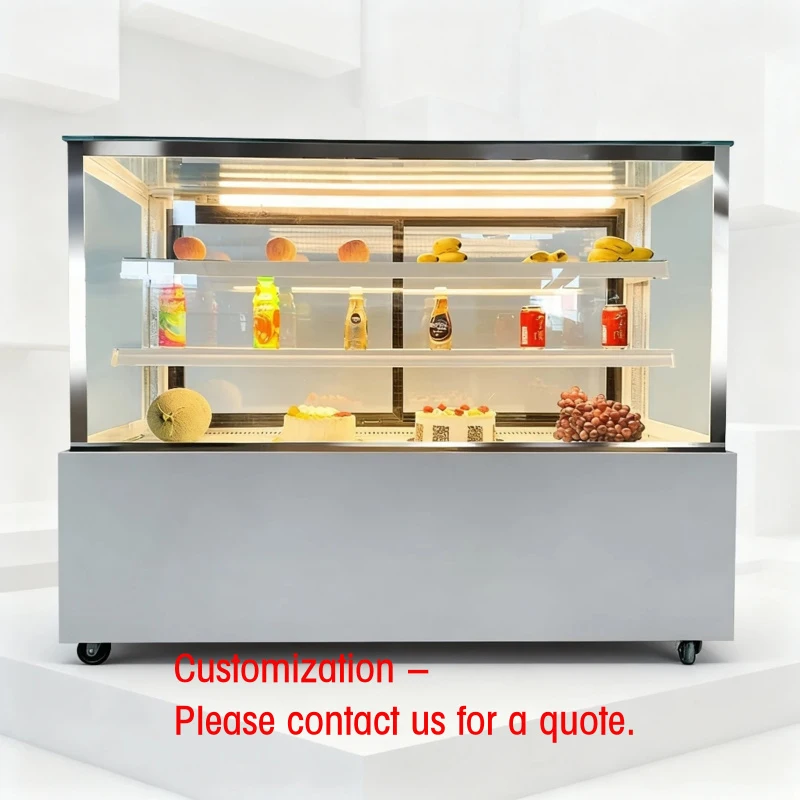 custom.Newly Launched Hot-selling Commercial Use Merchandiser Refrigerator Direct Cooling Refrigerated Glass Display Cabinet Dig