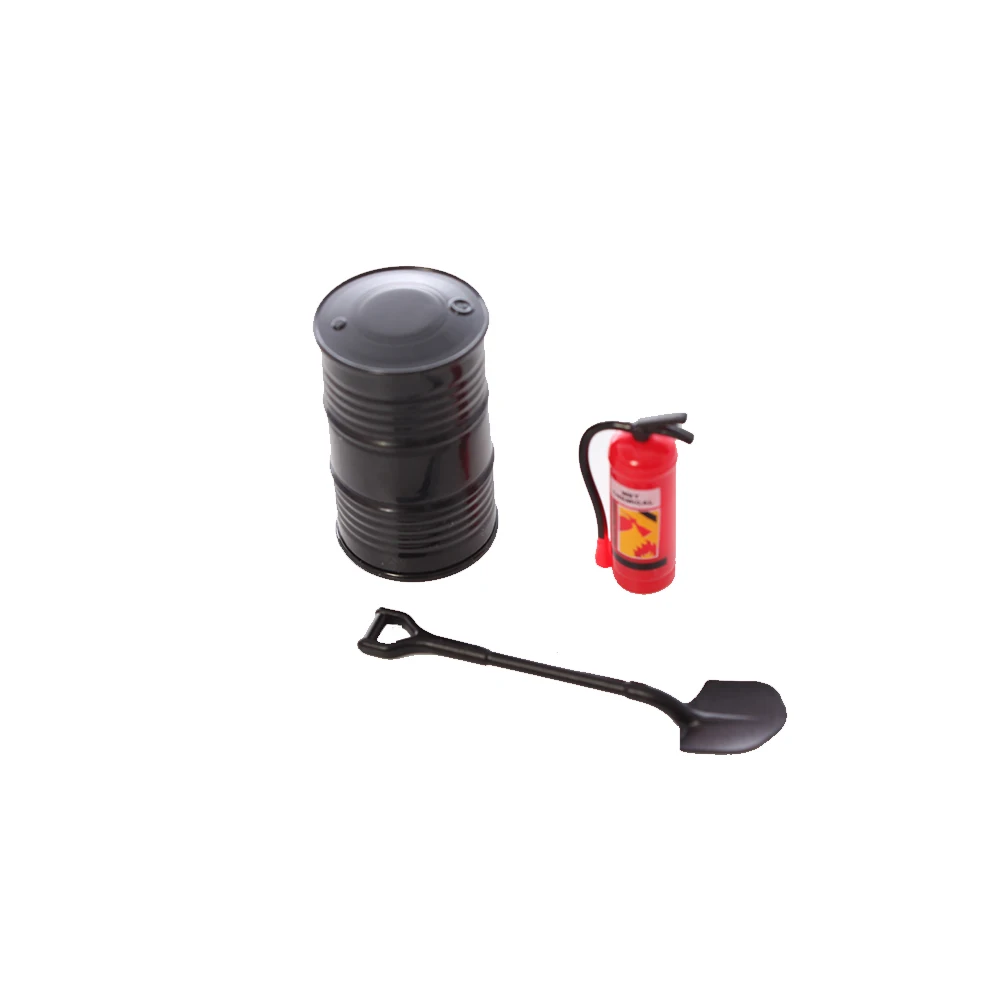 1/18  1/24  1/30   RC Crawler Car Roof Decoration Simulation Luggage Net/Oil Drum/Toolbox Shovel for TRX4M  SCX30 Axial SCX24