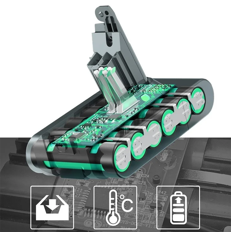 Hochleistungs-Akku 21,6 V für v6-Staubsauger, Serie dc58/dc59/dc61/dc62/dc74/sv07/sv03/sv09