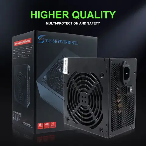 T.F.SKYWINDINTL 650W Gold Gaming Power Supply 20+4Pin 12V PSU For Computer ATX Desktop
