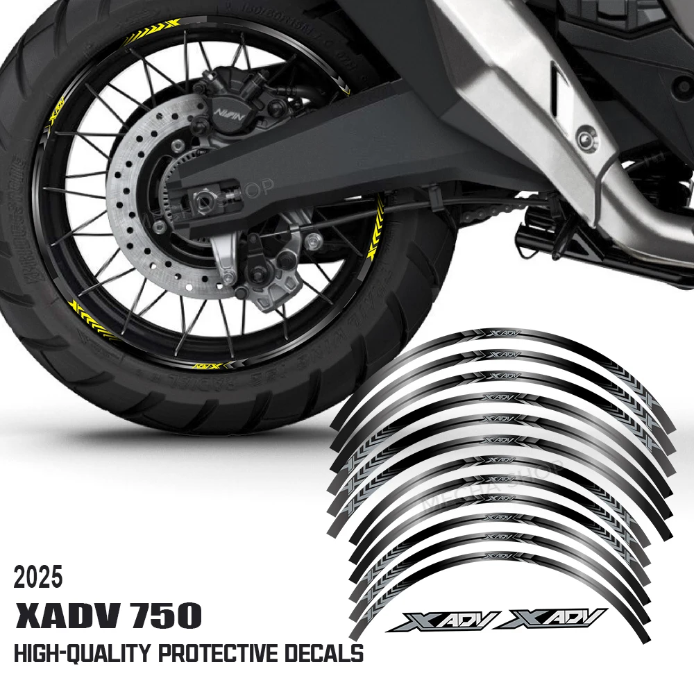 

Для XADV 750 x adv 750 2025-наклейки на колеса мотоцикла, наклейки на обод мотокросса, ленты для мотоцикла, полосы
