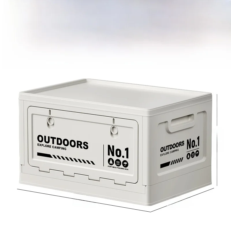 Große Kapazität Outdoor Cam Aufbewahrungsbox Holzabdeckung Multifunktionale Fahrzeugkofferraum Cam Organizer Box für Autoreisen
