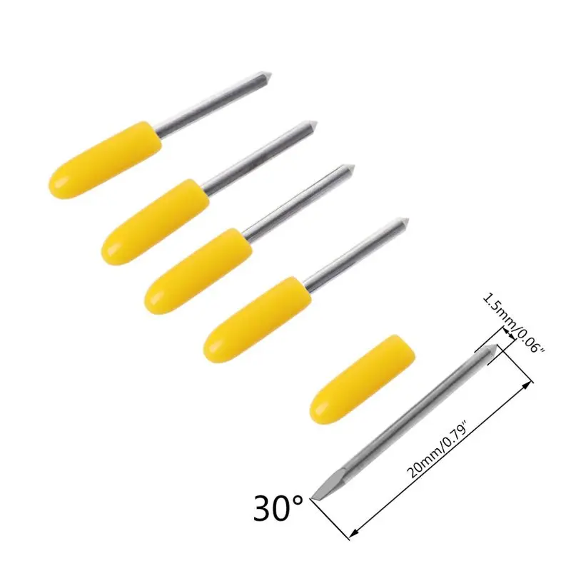 5Pcs 30°/ 45°/ 60° Degree Blades Cutting Plotter For Roland Vinyl Cutter Blade