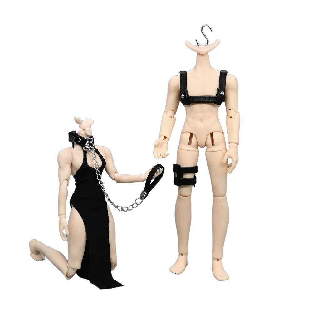 1/8 Doll Collars Doll Chains Traction Ropes Necklaces Binding Straps Doll Traction Ropes With Bells Toy For Ymy Obitsu11, Gsc