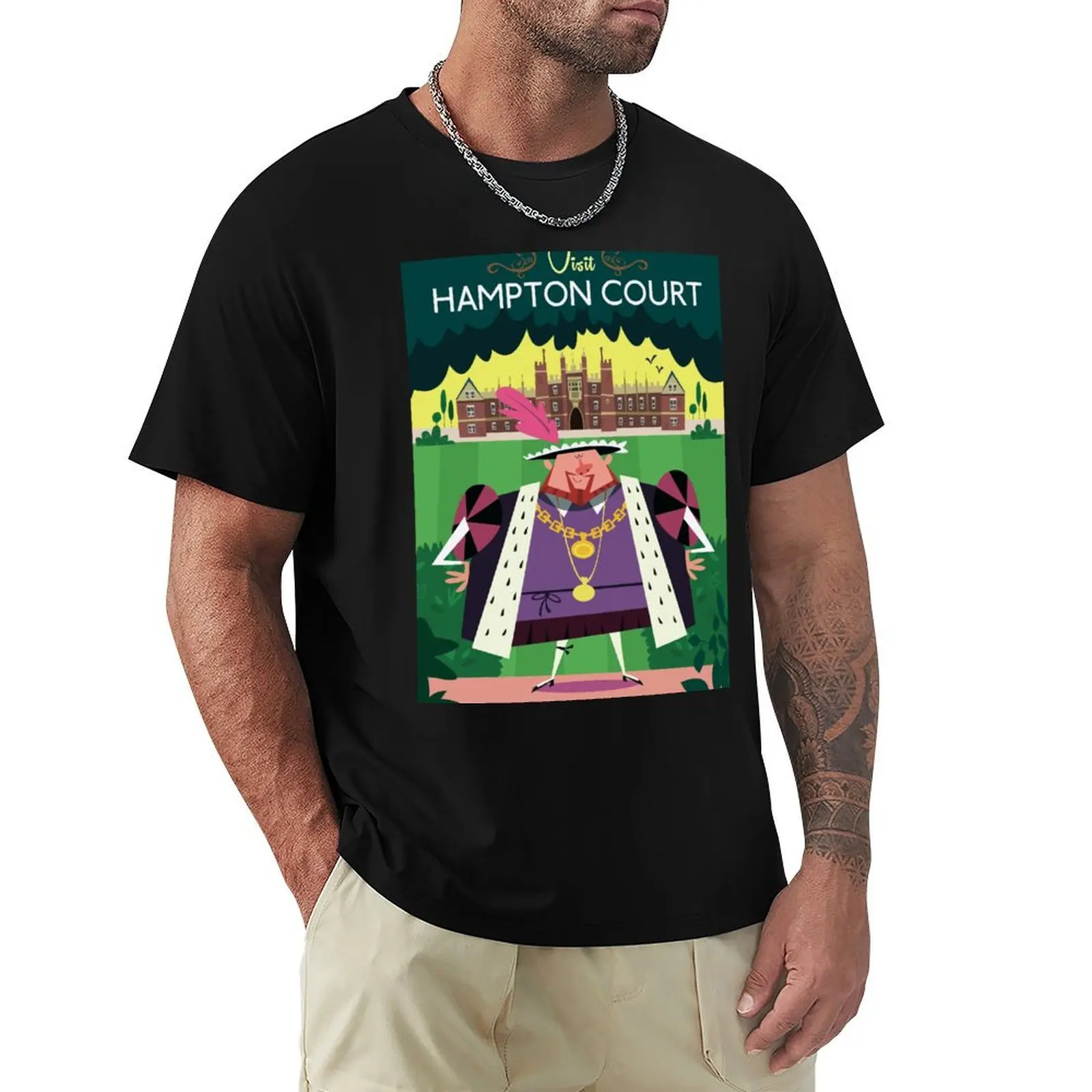 

Hampton Court poster T-Shirt boys whites plus sizes funny t shirts for men