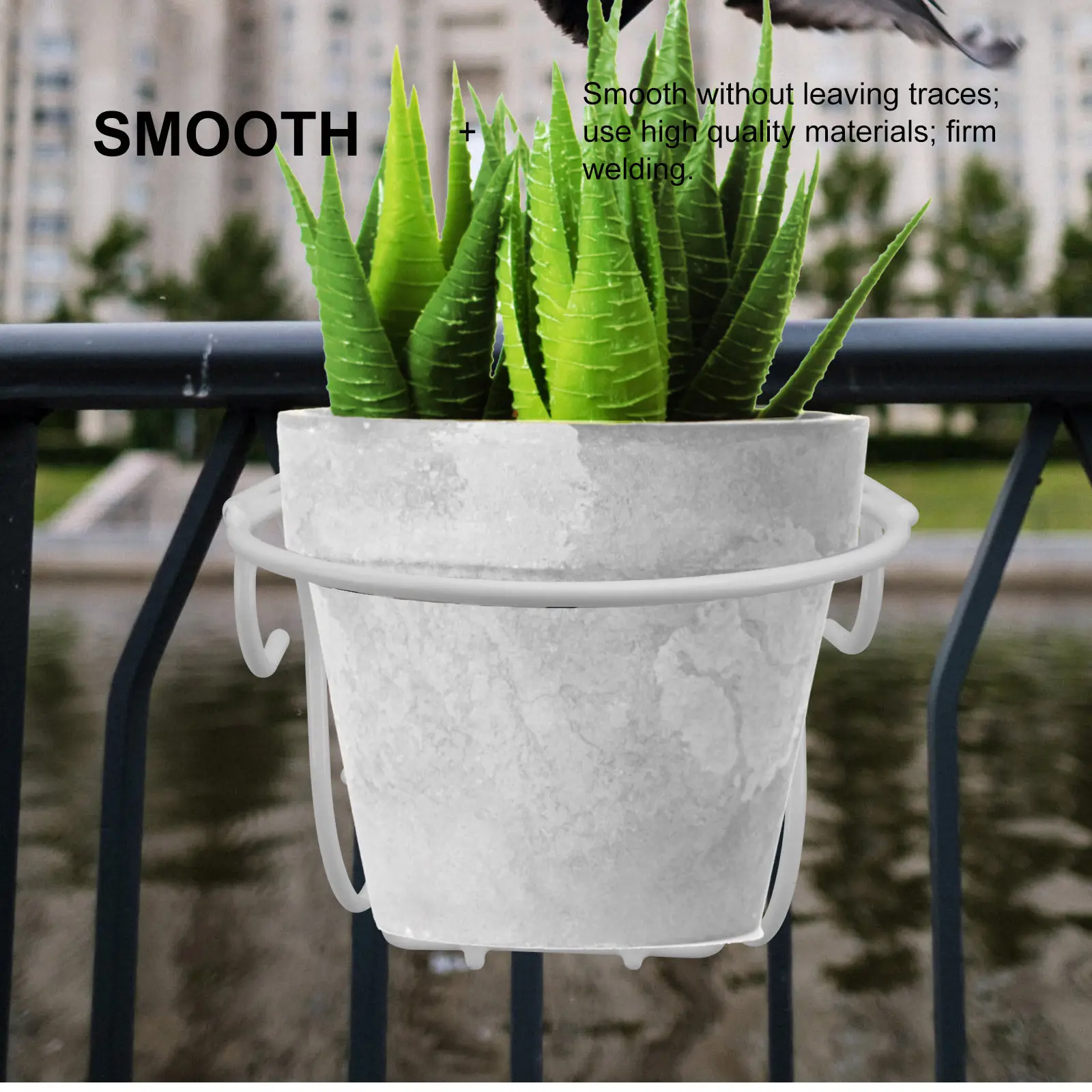 4Pcs Sturdy Iron Flower Hanging Rack for Orchids and Small Bonsai Wall Hangers Orchids Flowerpot Holder Outdoor Garden