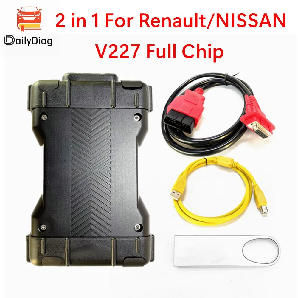 

Newest 2 in 1 Can Clip For Renault CAN Clip V227 for Nissan V09.21.00 OBD2 Scanner Car Diagnostic Tool