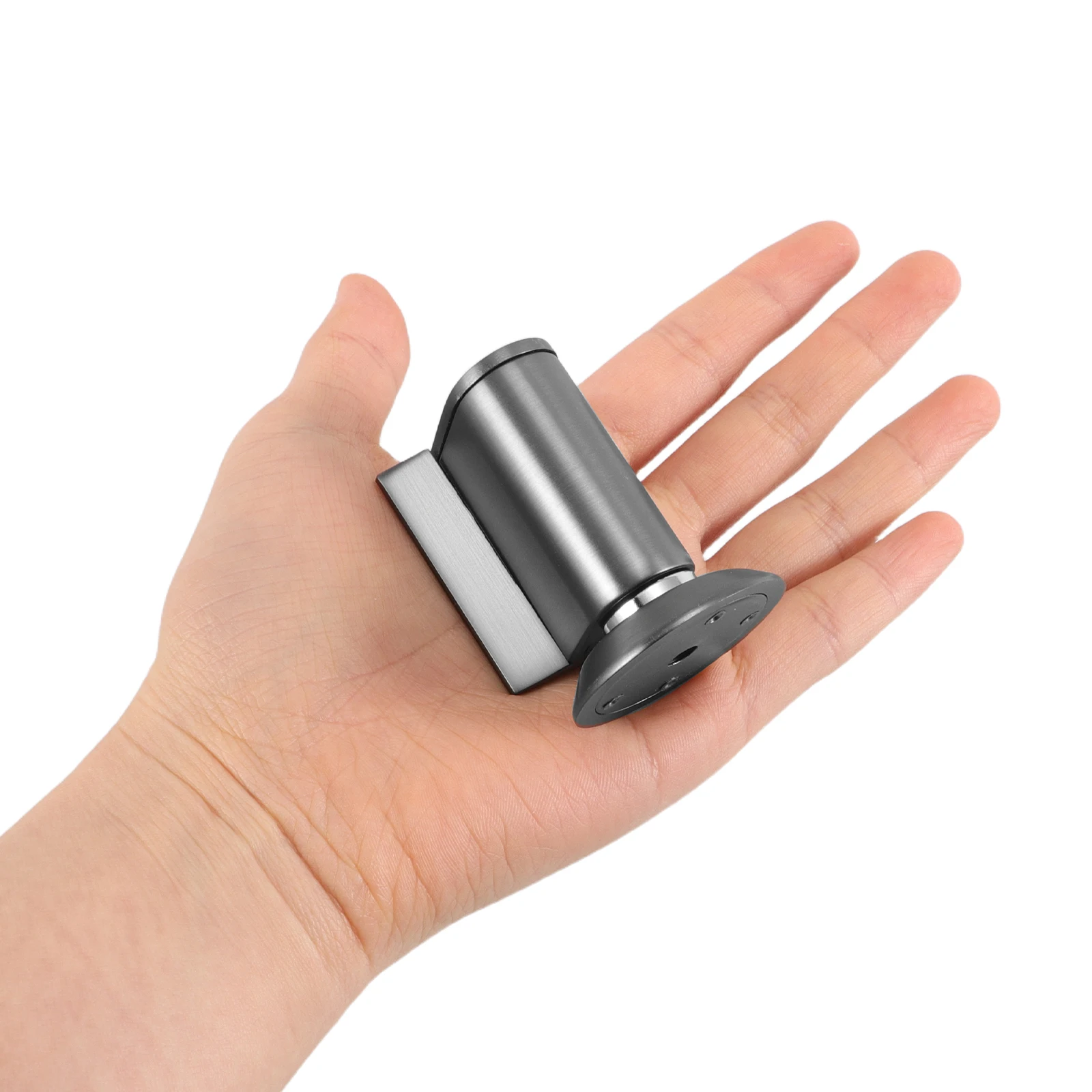 

1pcs Anti Collision Door Stopper Self Adhesive No Drill Zinc Alloy Matte Finish Prevent Slam Home Office Hotel Use Dual