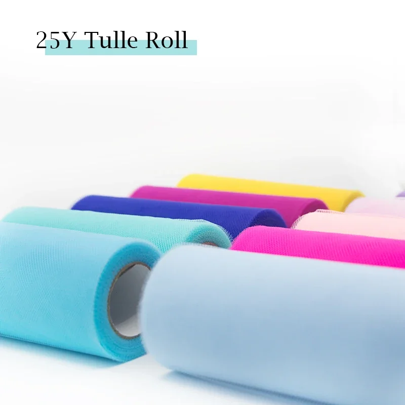 Bobine de Tulle en Rouleau Organza Blanc, Rouge et Bleu pour Jupe Tutu, Fournitures de Décoration de ixPréChristophe pour Fille, 25 Yards, 15cm