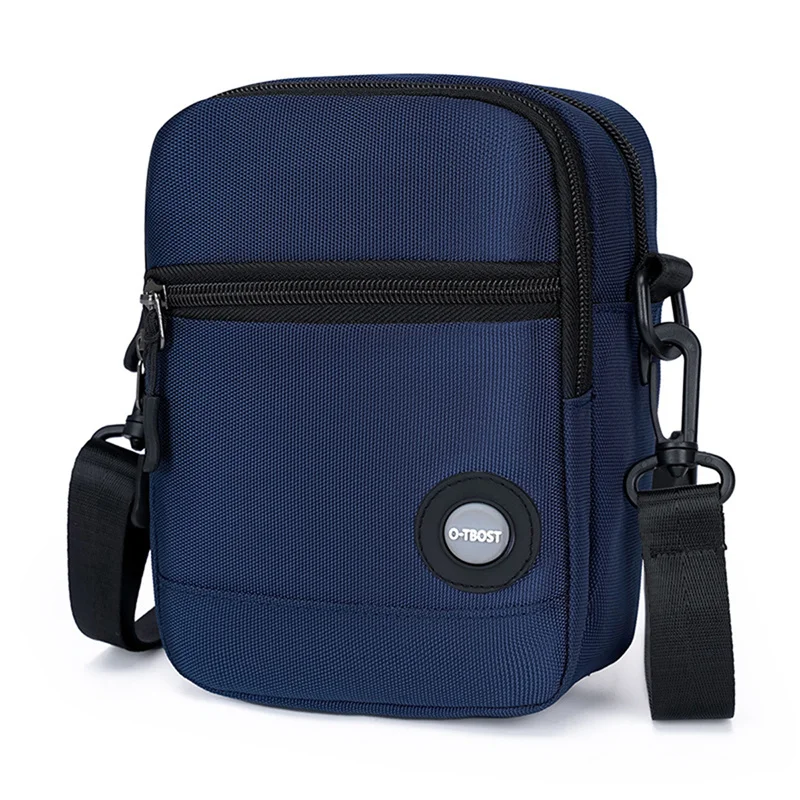 Bolso cruzado de un solo hombro para hombre, Mochila pequeña de lona Oxford impermeable, etiqueta de moda, novedad