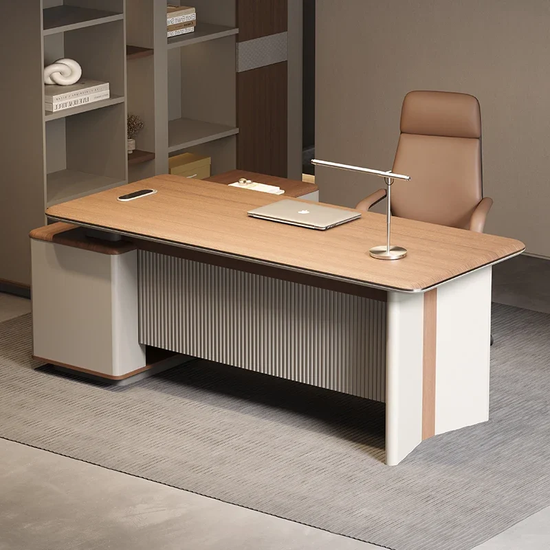 مكتب مكتب حديث وبسيط من Nordic Boss President Designer L شكل مكتب دراسة أثاث مكتبي متقدم مكتب De Travail FYOD #1