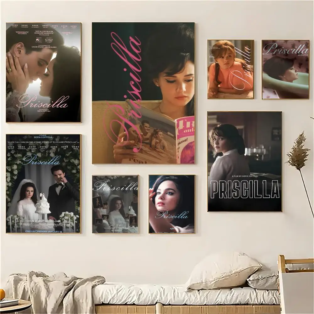 1pc Love Movie P-Priscilla Poster Self-adhesive Living Room Bedroom Party Bar Decor Moisture-proof Fade-resistant HD