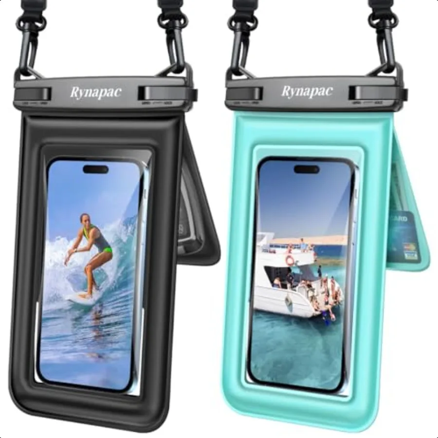 

[Up to 8.5''] Waterproof Phone Pouch Floating Double Bags Waterproof Phone Case with Lanyard for iPhone 16 15 Pro Max Galaxy S2