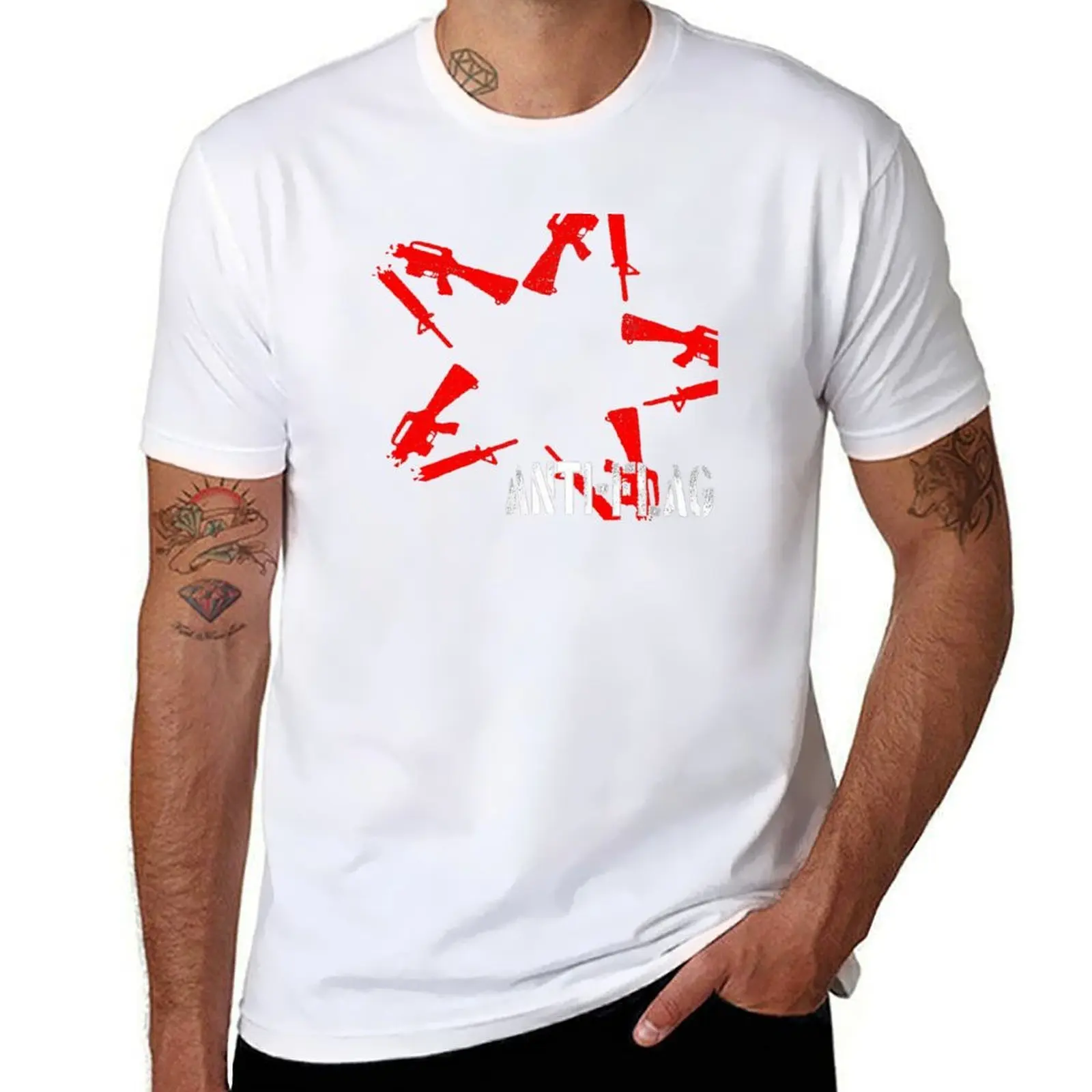 

art flag star T-Shirt Work Outdoor Short Sleeve Tee
