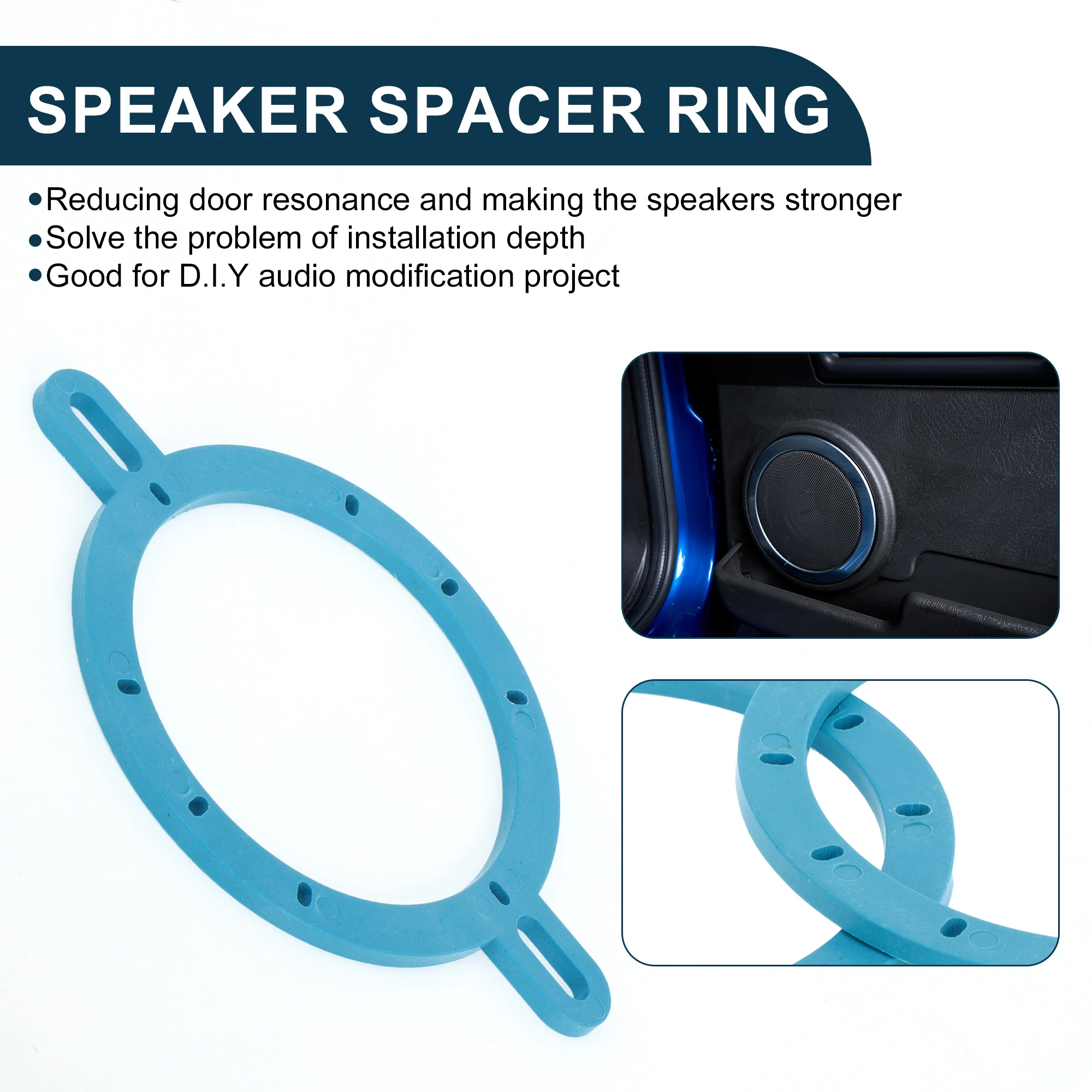 UXCELL Speaker Spacer Ring Midrange Speaker Spacer Adapter ABS 2 Pcs