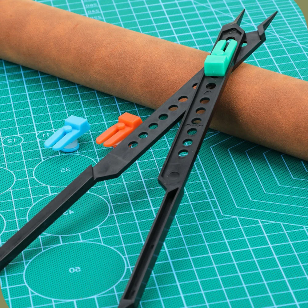 Divisor de escala de plástico multifuncional de 10 polegadas com pinça ajustável para medições precisas de arte e design