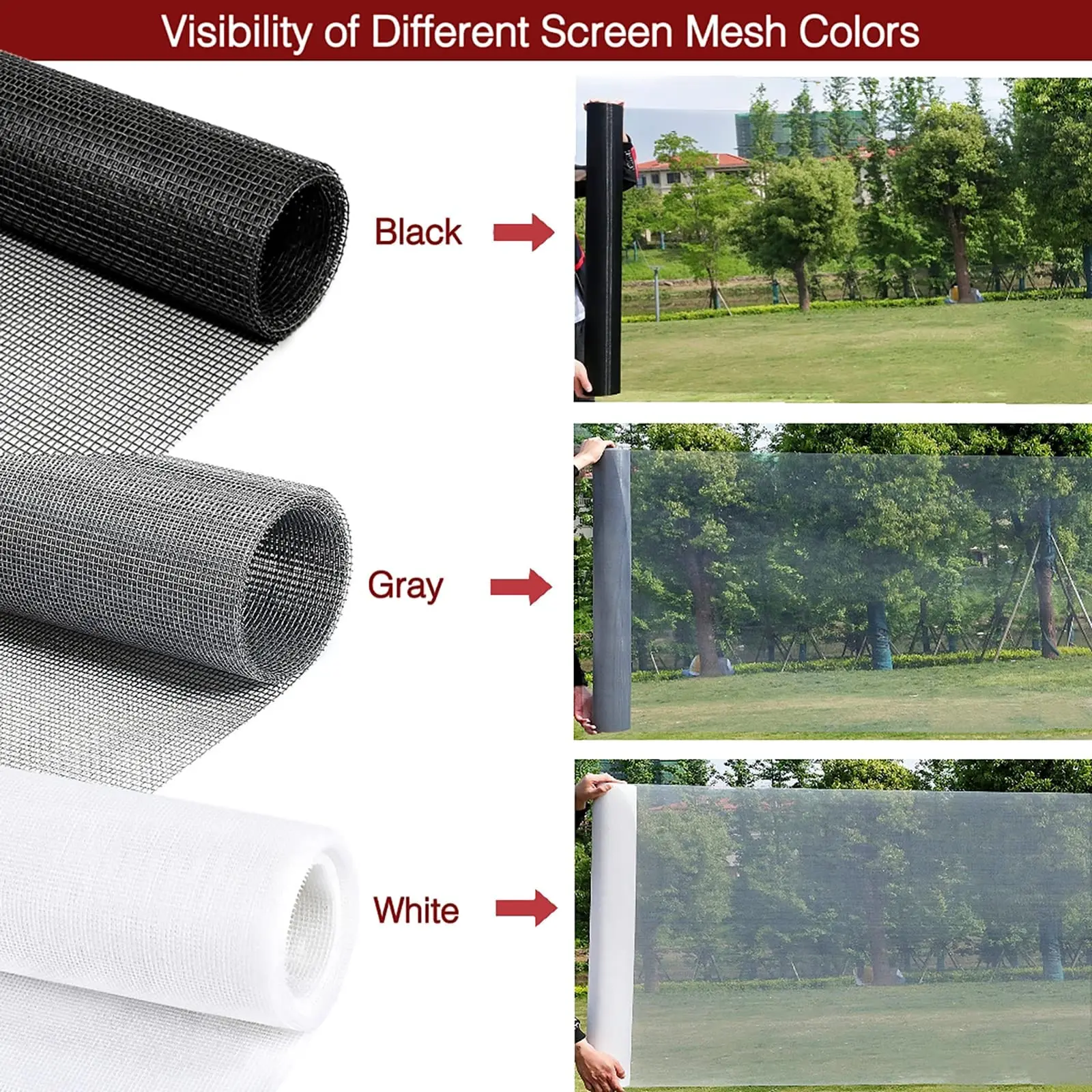

Bedroom Mosquito Proof Window Screen Self Cutting Knife Size Suitable for Various Window Types, Summer Mosquito Proof Net