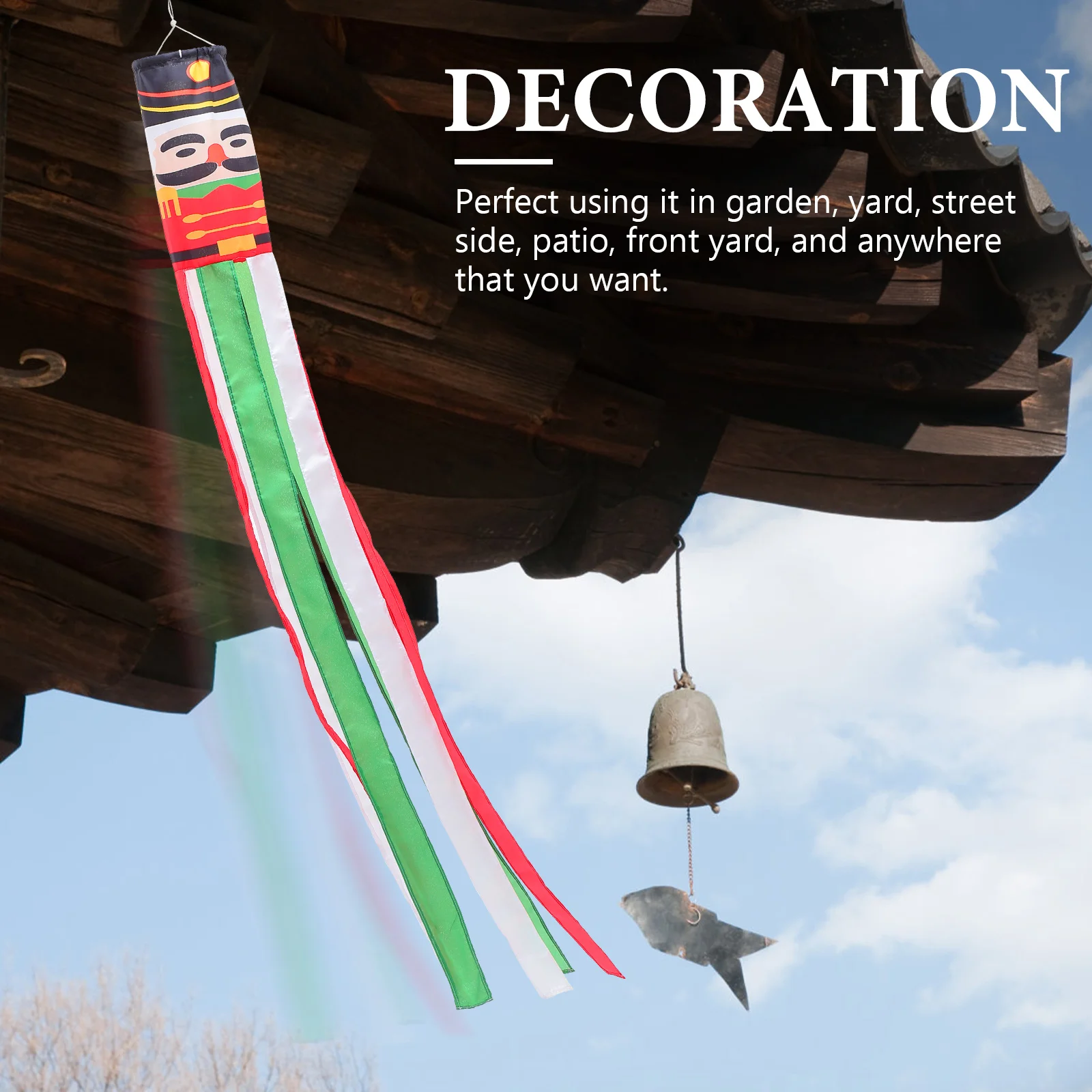 

Nutcracker Soldier Wind Sock Flags Premium Materials Christmas Yard Decorations Outdoor Hanging Adorns Photo Props