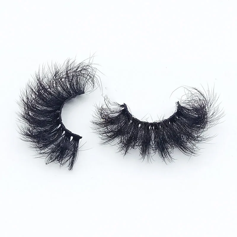 Pooplunch False Eyelashes 25MM Fluffy Dramatic Faux Mink Lashes 5 Pairs Long Thick Volume Messy Crossed Fake Eye Lashes Pack