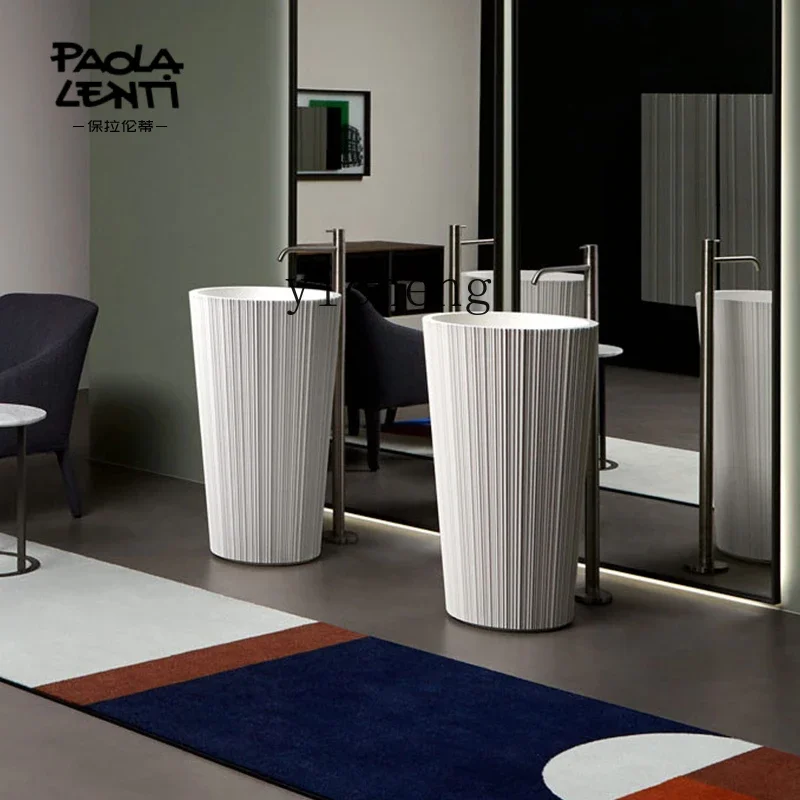 DSA gear round artificial stone column basin B & B home hotel engineering special washbasin